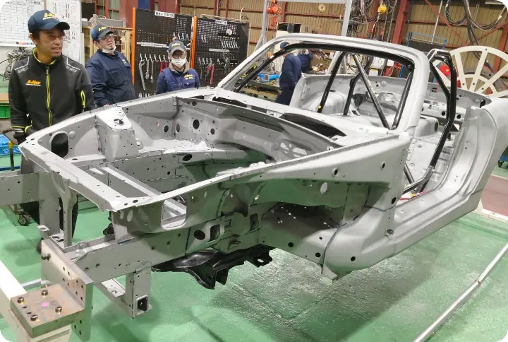 ホンダS2000 ボディリビルドプラン施工風景